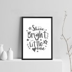 White Grey Nursery Framed Prints / Wall Art Decor For Nursery