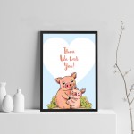 FRAMED Family Print New Baby Gift Baby Girl Boy Nursery Decor