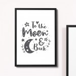 White Grey Nursery Framed Prints / Wall Art Baby Room Nursery