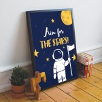 FRAMED Space Wall Art Boys Bedroom Decoration Baby Nursery Print