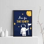 FRAMED Space Wall Art Boys Bedroom Decoration Baby Nursery Print