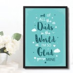 FRAMED Dad Birthday Gift Fathers Day Gift From Daughter Son