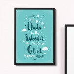 FRAMED Dad Birthday Gift Fathers Day Gift From Daughter Son