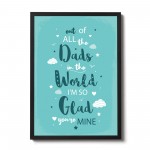 FRAMED Dad Birthday Gift Fathers Day Gift From Daughter Son