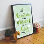 FRAMED Grandad Birthday Gift Grandad Gift From Granddaughter