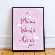 FRAMED MUM Print Birthday Gift For Mum Gift From Daughter Son