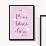 FRAMED MUM Print Birthday Gift For Mum Gift From Daughter Son