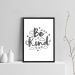 BE KIND White Grey Nursery Prints / Wall Art For Nursery