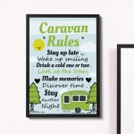 FRAMED Caravan Rules Print Caravan Accessories Caravan Gifts 