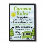 FRAMED Caravan Rules Print Caravan Accessories Caravan Gifts 