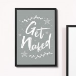 Framed Grey Bathroom Print Funny Bathroom Sign Bathroom Wall Art