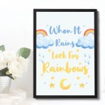 Rainbow Nursery Wall Art Decor Quote Boy Girl Nursery Pictures