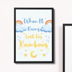 Rainbow Nursery Wall Art Decor Quote Boy Girl Nursery Pictures