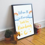 Rainbow Nursery Wall Art Decor Quote Boy Girl Nursery Pictures