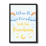 Rainbow Nursery Wall Art Decor Quote Boy Girl Nursery Pictures