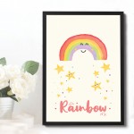 FRAMED Rainbow Picture For Girls Nursery Boys Nursery Decor Art