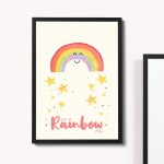 FRAMED Rainbow Picture For Girls Nursery Boys Nursery Decor Art
