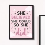 FRAMED Motivational Print Girls Bedroom Decor Teen Girls Bedroom