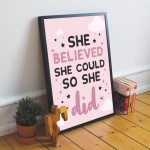 FRAMED Motivational Print Girls Bedroom Decor Teen Girls Bedroom