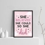 FRAMED Motivational Print Girls Bedroom Decor Teen Girls Bedroom