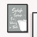 Bathroom Prints Framed Bathroom Sign Bathroom Decor Grey
