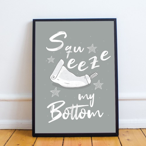 Hilarious Funny Bathroom Print Framed Funny Bathroom Quote Gift