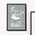 Hilarious Funny Bathroom Print Framed Funny Bathroom Quote Gift