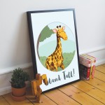 Animal Framed Nursery Prints / Giraffe Wall Art Pictures Nursery