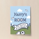 PERSONALISED Boys Bedroom Wall Art Football Room Decoration 