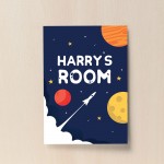 PERSONALISED Boys Bedroom Wall Art Space Room Decoration