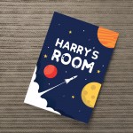 PERSONALISED Boys Bedroom Wall Art Space Room Decoration