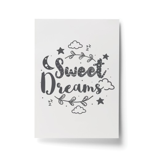 Cute Bedroom Sign Grey Nursery Print For Baby Girl Boy Bedroom