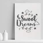 Cute Bedroom Sign Grey Nursery Print For Baby Girl Boy Bedroom