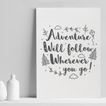 Grey Nursery Prints Baby Room Girls Boys Bedroom Wall Art Gift