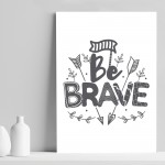 Nursery Wall Prints Grey Bedroom Decor Accessories Boy Girl Gift