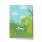 Cute Boy Bedroom Print Dinosaur Wall Art Animal Nursery Print