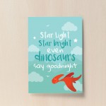 Dinosaur Print Boys Bedroom Wall Art Decoration Nursery Decor