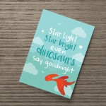 Dinosaur Print Boys Bedroom Wall Art Decoration Nursery Decor