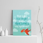 Dinosaur Print Boys Bedroom Wall Art Decoration Nursery Decor