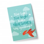 Dinosaur Print Boys Bedroom Wall Art Decoration Nursery Decor