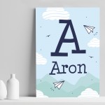 PERSONALISED Boys Bedroom Sign Any Name Initial Nursery Decor