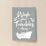 Bathroom Print Funny Grey And White Theme Bathroom Wall Art