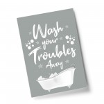 Bathroom Print Funny Grey And White Theme Bathroom Wall Art