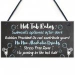 HOT TUB RULES Sign Hot Tub Signs And Plaques Shed Sign Decor