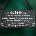 HOT TUB RULES Sign Hot Tub Signs And Plaques Shed Sign Decor