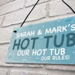 PERSONALISED Funny Hot Tub Sign Any Name Garden Sign Gift