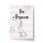 Cute Nursery Wall Art BUNNY Motivational Print Home Gift