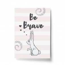 Cute Nursery Wall Art BUNNY Motivational Print Home Gift