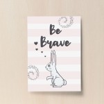 Cute Nursery Wall Art BUNNY Motivational Print Home Gift