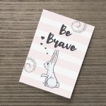 Cute Nursery Wall Art BUNNY Motivational Print Home Gift